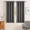 MIULEE Blackout Curtains Room Darkening Thermal Insulated Drapes Solid Window Treatment Set Grommet Top Light Blocking Curtain for Living Room / Bedroom 2 Panels 52 x 63 inch Grey