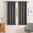 MIULEE Blackout Curtains Room Darkening Thermal Insulated Drapes Solid Window Treatment Set Grommet Top Light Blocking Curtain for Living Room / Bedroom 2 Panels 52 x 63 inch Grey