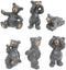 Slifka Sales Co. Set of 6 Black Bear Poses Resin Crafted Tabletop Figurines
