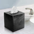 Monarch Abode Monarch Hand Hammered Metal Tissue Box Cover, Matte Black
