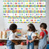 Alphabet Banner Number Banner Alphabet Wall Classroom Decorations Bulletin Board Border with Adhesive Glue Point Dots for Toddler Kids Students