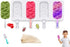 Generic AstraPop Non-Toxic Kids Popsicle Molds Ice Pop Molds Silicone 4 Cavities Ice Cream Juice Smoothie Mold Diamond Gem Shape Homemade Cake Pop Mold with 20 Wooden Sticks and Cleaning Bristles