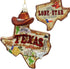 Kurt S. Adler 4.875-Inch Glass Texas Ornament, Multi