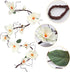6.1 Ft Artificial Magnolia Flower Garland Hanging for Wedding Arch Wall Backdrop Home Garden Decoration (White)