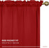 Deconovo Blackout Curtains, Red Rod Pocket Room Darkening Window Panels, 38 Inch by 84 Inch Thermal Insulated Blackout Curtains for Nursery Room, 2 Curtain Panels