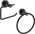 Cavoli Bathroom Accessories Set 2-Piece Aluminum Towel Ring, Toilet Paper Holder, Rustproof Wall Mounted Matte Black Finish