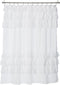 Madison Park Grace White Shower Curtain,Solid Cottage Top Shower Curtains for Bathroom, 72 X 72, White