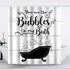 COLOR VALLEY ART White Shower Curtains,72''x72'' Modern Fabric Curtains for Bathroom,Bathtub Shower Curtain Liner with Hooks,Waterproof and Machine Washable (White)