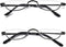 Viseng 2 Pairs Half Frame Reading Glasses for Women Men Slim Half Moon Lens Readers Metal Semi Rimless eyewear +3.0