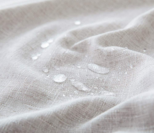 Textured Fabric Table Cloth Waterproof Heavy Weight Cotton Linen Fabric Dust Proof Table Cover for Kitchen Dinning Tabletop Decoration(54" x 102" Rectangular-Beige Texture)