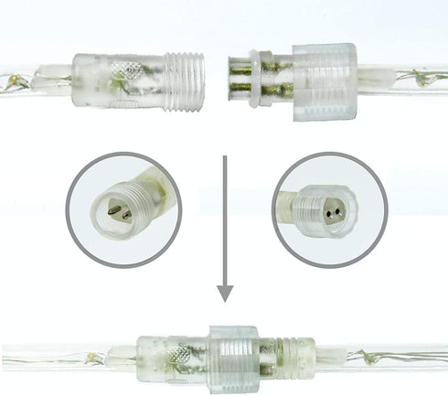 Areful Rope Lights Outdoor Daylight White , 12v Mini Low Voltage Strip Lights, 16ft LED Tube Lighting, Connectable Waterproof for Patio Garden Lawn Party Bedroom Kitchen