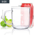 Aquach Glass Mugs 16 oz Set of 2, Large Clear Glass Cup with Handle for Hot/Cold Coffee Tea Beverage, Thicker Quality