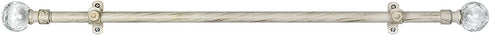 Achim Home Furnishings RDMILWG286 Metallo Ilana Curtain Rod and Finial, 28-Inch Extends to 48-Inch