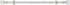 Achim Home Furnishings RDMILWG286 Metallo Ilana Curtain Rod and Finial, 28-Inch Extends to 48-Inch