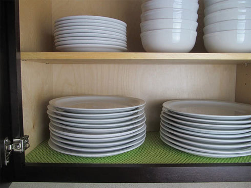 DII Fridge & Shelf Liner Collection Non-Adhesive, Cut to fit, Machine Washable, 12x20, Black Dots, 2 Piece