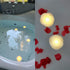 ARDUX LED Floating Candles - Flameless Floating Rose Tea Lights Waterproof Flower Wax Candles Battery-Powered for Wedding Centerpieces Pool Party Decoration (Pack of 4, Warm White)