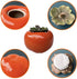 2 PackCeramic tea Storage Container Tea tins,Tea Seal Jar and well-made cute Persimmon Canister, Tea caddy with Lid Kitchen be a suitable container for loose tea, herbs, spices, salt