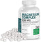 Triple Magnesium Complex Maximum Coverage 300 Mg Magnesium Oxide Magnesium Citrate Magnesium Carbonate, Non-GMO Formula, 250 Tablets