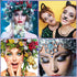 9 Sheets Eye Body Face Gems Jewels Rhinestone Stickers Self Adhesive Crystal Rainbow Makeup Diamonds Face Stick Gems for Women Festival Accessory and Nail Art Decorations (Star and Bead)