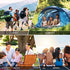 Beach Blanket Sand Proof Beach Mat Sand Free Extra Large Oversized for 4-7 Adults Waterproof Big & Compact Sandless Picnic Mat Quick Drying Nylon Lightweight with 6 Stakes & 4 Corner Pocket (7'×6.6')