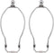 8 Inch Lamp Shade Harp Holder, OZXNO 2-Pack Horn Frame Lamp Shade Bracket with Light Base and Ball Lamp Finial DIY Lighting Replacement Accessories for Table/Floor Lamps (Sliver)