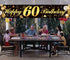 Happy 60th Birthday Banner,Birthday Party Sign Backdrop Banner For Men Women Cheer to 60 Years,Durable Black&Gold Glitter Birthday Sign Yard Sign For 60th Birthday Party Decoration Supplies(60 Black)