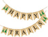 Amosfun HAPPY TRAILS Garland Swallowtail Banner Linen Flag Baby Birthday Decorative Bunting Supplies Party Garland for Festival Decorations