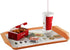 Qskely Plastic Fast Food Trays for Eating, 17" x 11.8", Set of 4