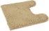 ITSOFT Non-Slip Shaggy Chenille Toilet Contour Bathroom Rug with Water Absorbent, 24 x 21 Inches U-Shaped Beige
