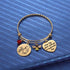 Classic Pooh Bear and Piglet Quote Any Day Spent with You is My Favorite Day Friendship Honey Bee Charm Gold Bangle Bracelet for Women