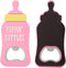 12pcs Refrigerator Magnet Bottle Opener Baby Shower Favor for Guest, Silicone Metal Bottle Opener Birthday Wedding Favors Baby Shower Giveaways Gift to Guest (Pink Opener, 12)