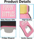 12pcs Refrigerator Magnet Bottle Opener Baby Shower Favor for Guest, Silicone Metal Bottle Opener Birthday Wedding Favors Baby Shower Giveaways Gift to Guest (Pink Opener, 12)