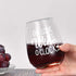 Oh Look It's Wine O™clock Stemless Wine Glass, Wine Gifts for Women Men Friends Her Him Coworkers Wine Lovers Congratulation Birthday Christmas, 15Oz Wine Glass with Funny Words