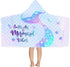 Bonsai Tree Mermaid Kids Hooded Beach Towel, Mermaid Tail Microfiber Hooded Poncho Towel for Girls 30?x50?, Mermaid Scales Pink Soft Absorbent Bath Towels Bathrobe with Hood for Swin Pool