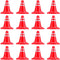 Toddmomy 30Pcs Traffic Road Cones Pretend Play Toys Roadblocks Simulation Traffic Signs Miniature Traffic Cones for Sand Table Engineering Construction
