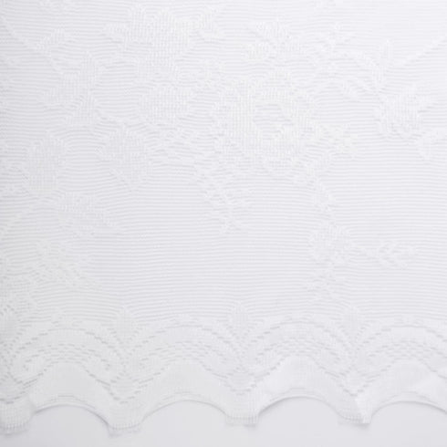 No. 918 Alison Sheer Lace Kitchen Curtain Swag Pair, 58 in x 38, White