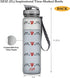 LEADO 32oz 1Liter Motivational Tracking Water Bottle with Time Marker, Looks Like a Beauty Drinks Like a Beast - Funny Mothers Day, Birthday Gifts for Women, Friends, Mom, Daughters, Sister, Wife, Her