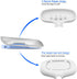 SUBEKYU Silicone Soap Dish for Bathroom,Bar Soap Holder for Shower with Draining Tray, Waterfall Soap Tray for Kitchen Sink, Set of 2 (2 White)