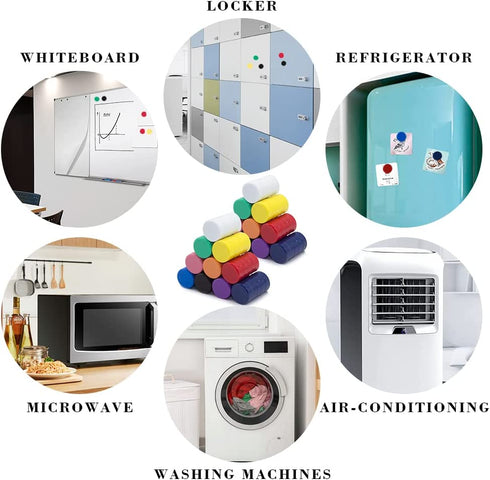 DARUITE 100 Pcs Fridge Magnet, Magnets Fridge, Fridge Magnets, White Board Magnets Set, Magnets for Whiteboard, Magnets for Fridge, Round Magnets, Strong Fridge Magnets for Kitchen Office Home