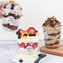 50 Pack 12oz Clear Plastic Cups with Dome Lids (No Hole), Crystal PET Disposable Dessert Cups for Parfait Ice Cream Fruit Iced Cold Drinks