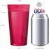 Cafe Break-Resistant Plastic 20oz Restaurant-Quality Beverage Tumblers | Set of 16 in 4 Assorted Colors.