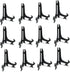 artliving 6inch Black 12pcs/Set Plastic Easels Plate Display Stands Picture Frame Stand Holder