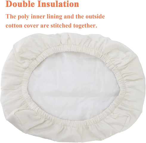 Bekith Indoor Air Conditioner Cover, AC Cover Inside Window AC Unit Cover, Double Insulation Defender with Elastic Strap, White (25? x 18? x 3.5?)