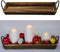 Aglary Wood Candle Holder with Metal Handle , Rustic Table Centerpiece Rectangle Decorative Tray for Display Candle, Dining Table, Wedding