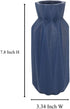 Gemseek 8 Inch Deep Blue Ceramic Flower Vase, Small Table Vase for Living Room Indoor Home Decor, Wedding Centerpieces/Arrangements
