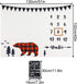 Play Tailor Baby Milestone Blanket Boy Monthly Plaid Bear 40x50in Ultra Soft Fleece Newborn Baby Shower Photography Background, Include Frame Blackboard Marker
