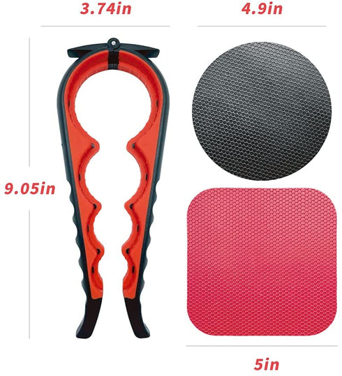 KAGDIDA Bottle Can and Jar Grip Opener 5 Pack, 5-in-1 and 4 pieces Rubber Jar Opener Grippers, Lid Seal Remover Lid Twist Off for Children, Weak Hand and Seniors with Arthritis