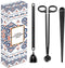 RONXS 3 in 1 Candle Accessory Set, Candle Wick Trimmer Cutter, Candle Snuffer Extinguisher, Wick Dipper with Gift Package for Candle Lover (Black)