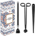 RONXS 3 in 1 Candle Accessory Set, Candle Wick Trimmer Cutter, Candle Snuffer Extinguisher, Wick Dipper with Gift Package for Candle Lover (Black)
