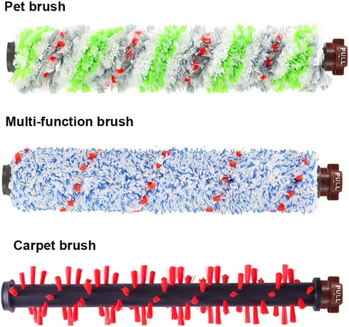 Dekiru Compatible with Bissell Crosswave 1 Pack 2306 Multi-Surface Pet Brush Roll + 1 Pack 1934 Area Rug Brush Roll + 2 Pack 1866 Vacuum Filter Replacement Kit + 1 Pack Multi-Surface 1868 Brush Roll